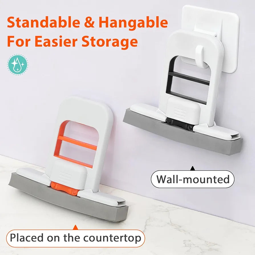 Mini Foldable Desktop Mop – Portable Versatile Wet & Dry Cleaning Sponge Mop for Home & Car