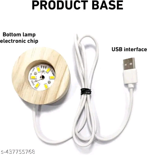 3D Moon Crystaal Ball Night Lamp,Creative Engraved Crystaal Wishlisted Share Ball Night Light, USB Table LED Wooden Crystaal Ball for Home Office Decoration Birthday.